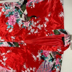 Colorful Japanese Silk Robe – Kimono Style